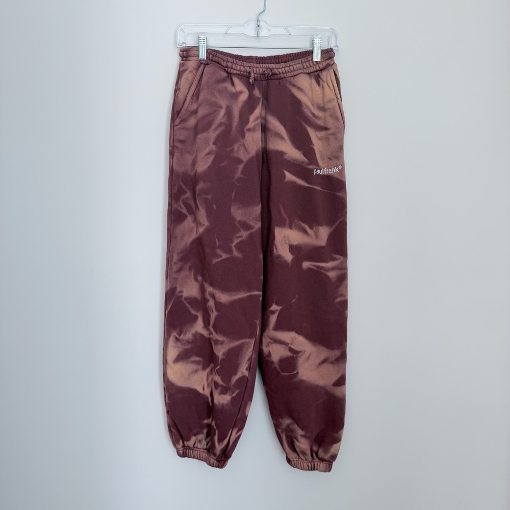 Paul Frank x Daisy street acid wash burgundy brown sweatpants